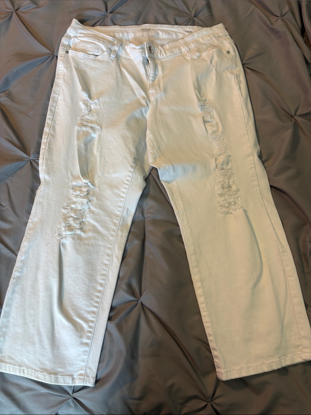 White Distressed Jeans